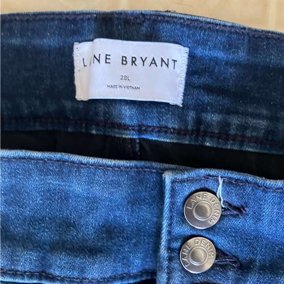 Lane Bryant High Rise Tighter Tummy Straight Dark Blue Jeans 28 long - Picture 4 of 7